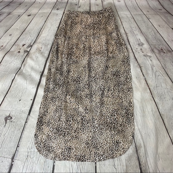UO Ecote Leopard Animal Print Maxi Skirt Size 6 - Picture 10 of 14